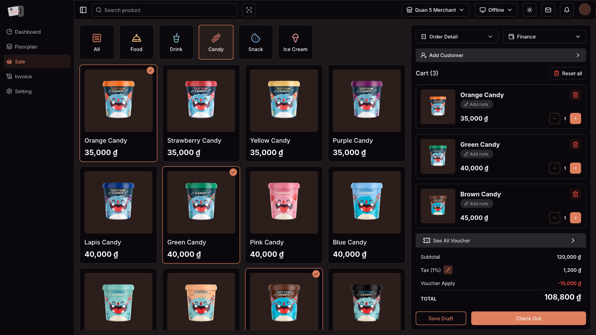 Tính năng quản lý bán hàng