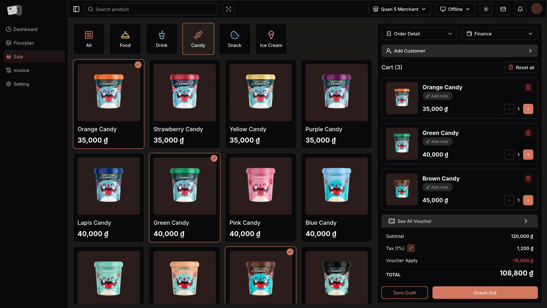 Tính năng quản lý bán hàng