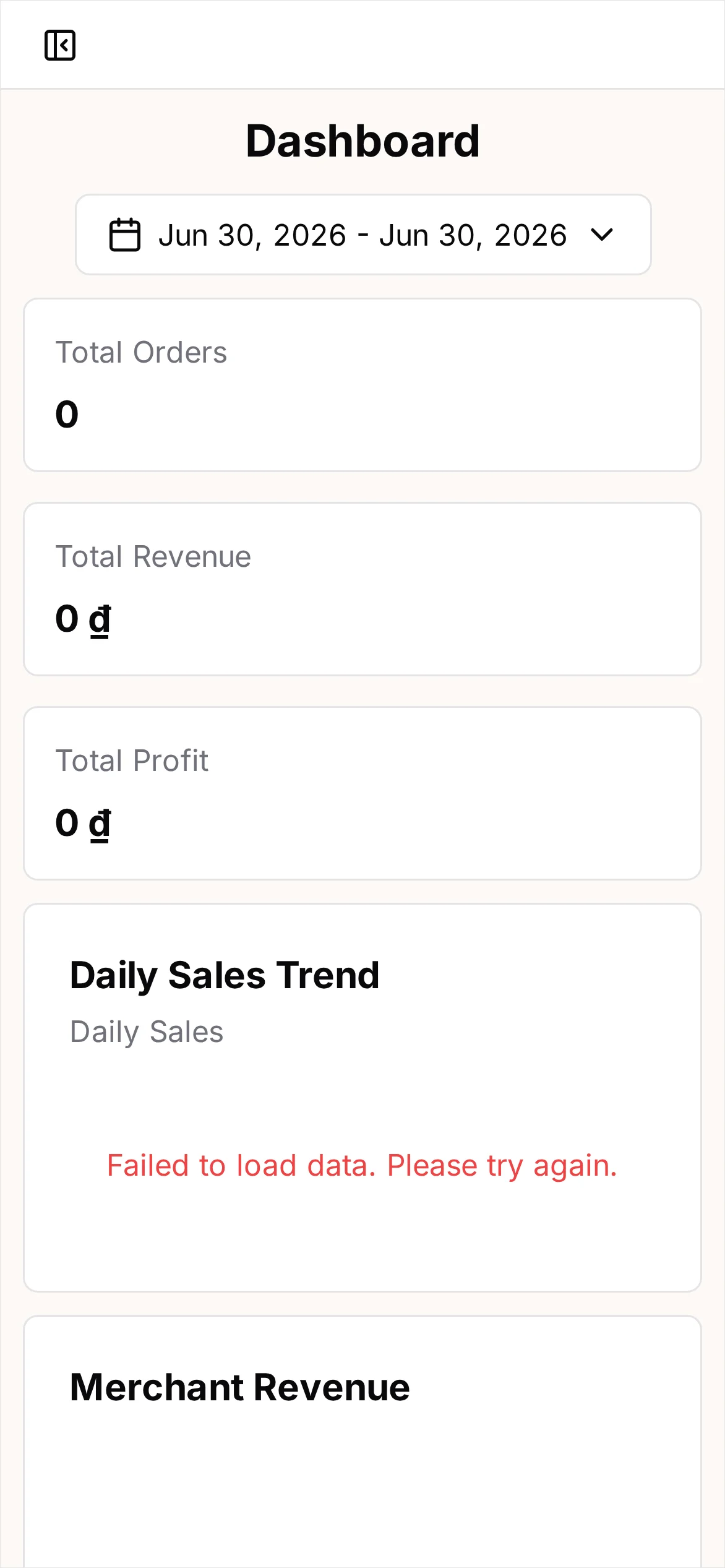 The BANA Sale order screen with the category tabs across the top, each showing its colored icon next to the name