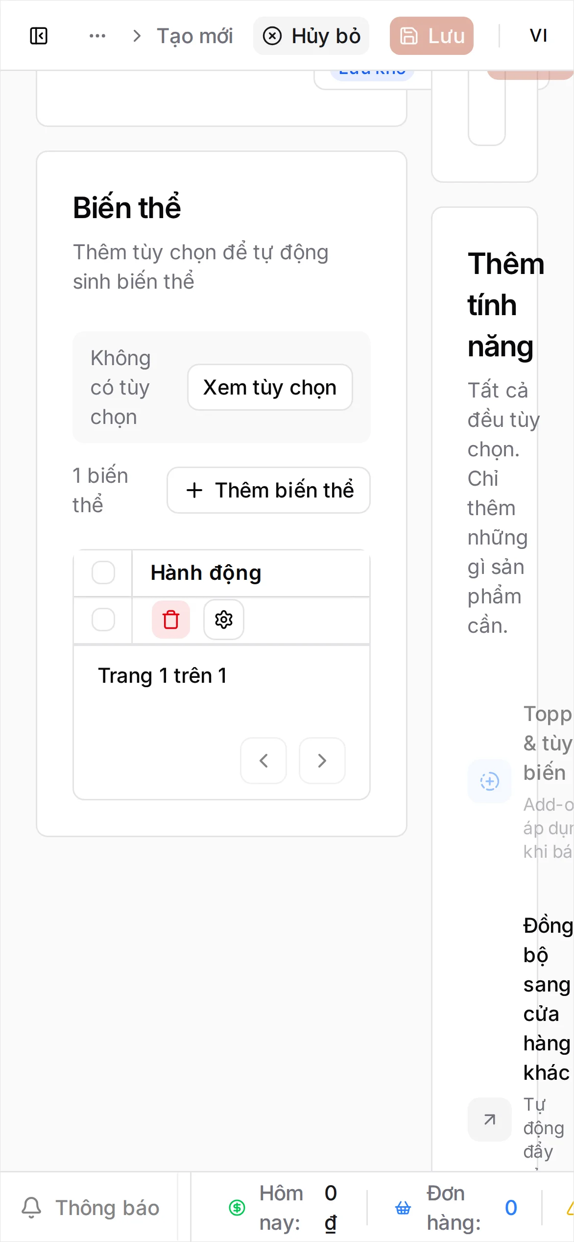 Biểu mẫu Tạo Sản phẩm cho Bánh mì thịt trong danh mục Đồ ăn, với một mức giá 25.000 và ảnh món trong khung Xem trước trên POS